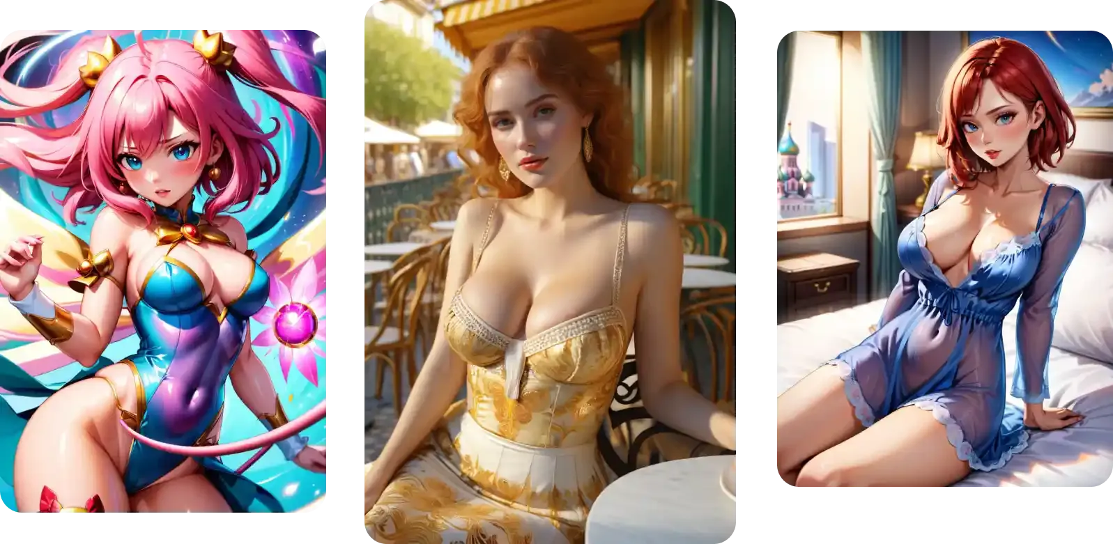 GirlfriendGPT companions across different styles